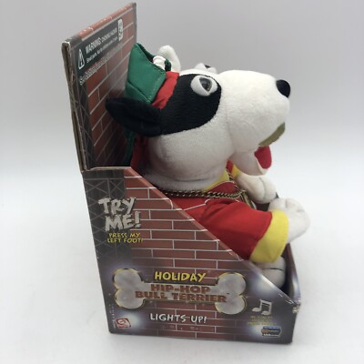 Gemmy 2007 Hip Hop Dawgs Bull Terrier Pitbull Rapping Grillz