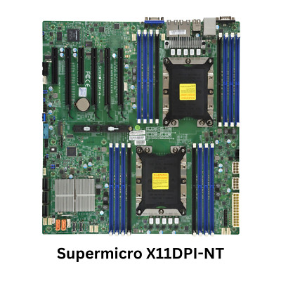 Supermicro X11DPI-NT eATX Motherboard LGA3647 Dual Socket DDR4 10GbE for Xeon CPUs