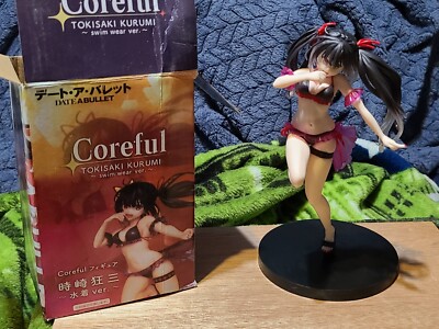 Date A Live Kurumi Tokisaki Bikini Anime Figure with Open Box and stand