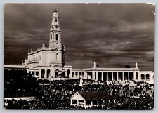 Postcard RPPC Portugal Fatima Sanctuary on Pilgrimage Day c1958 45H
