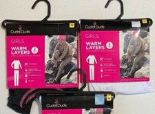 Girl's Youth Cuddl Duds Comfort Stretch Poly Long Sleeve Crew Shirt  Leggings