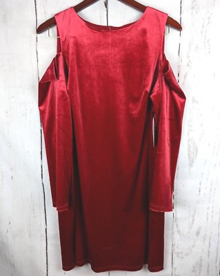 open lace back dress Red velvet christmas party dress JENNIE  MYAN ATELIER