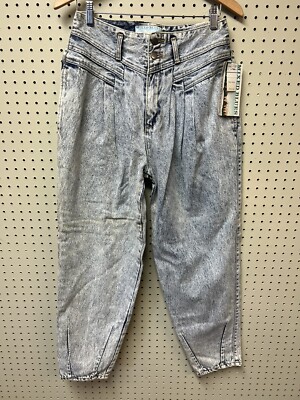 NOS Womens Mixed Blues Parachute Acid Wash Denim Jeans Sz 13 28”W