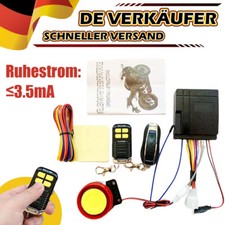 Motorrad Alarmanlage mit Motorstart 2 Funkfernbedienung f&uuml;r Roller Moped