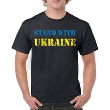 Stand With Ukraine T-shirt Stop War Support Ukrainians Men's Tee