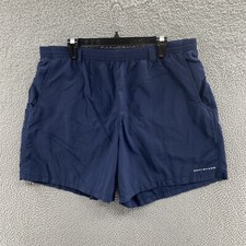 Columbia Swim Shorts Men Extra Large Blue Trunks PFG Fishing Elastic Waist Nylon
