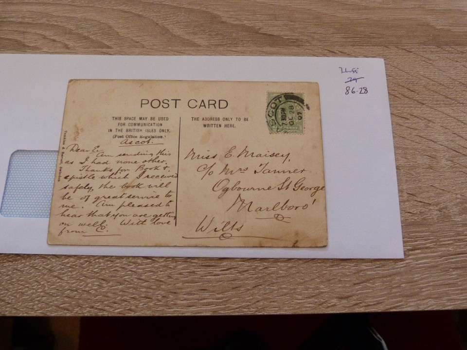 Postcard Manor Lodge Gates, Ramsbury, Wiltshire; Tomkins & Barrett