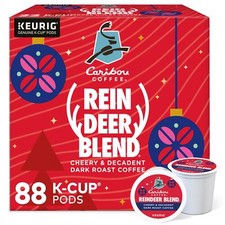 Caribou Coffee Reindeer Blend Dark Roast K Cup Pods 22 Count Holiday Gift