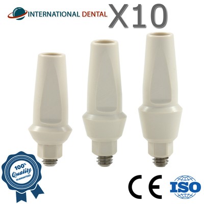 10 Peek Anatomic Straight Temporary Adapter Head For Int Hex 2.42mm Dental