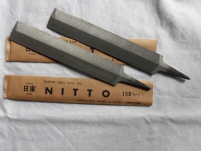 2 Stück NITTO Federkantensägefeile 150 mm doppelseitig Stahlguss Metall