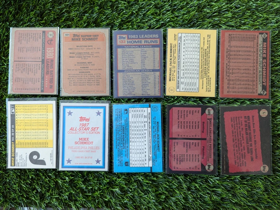 Mike Schmidt Lote (20) - 1981-2024 Donruss, Fleer, Panini, Ted Williams & Topps Foto 2 de 4