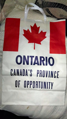 Vintage Canada Ontonrio Province of Opportuity Papiertragetasche unbenutzt neu alt