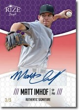 MATT IMHOF 2014 Rize Rookie Autograph PURPLE AUTO RC #/5