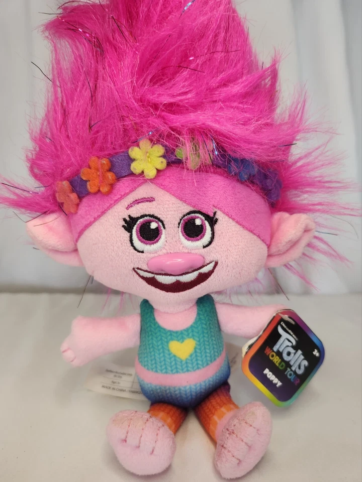 Trolls World Tour 11" Pequeña Amapola de Peluche en Raro Arco Iris Gran Final Conjunto Foto 4 de 4