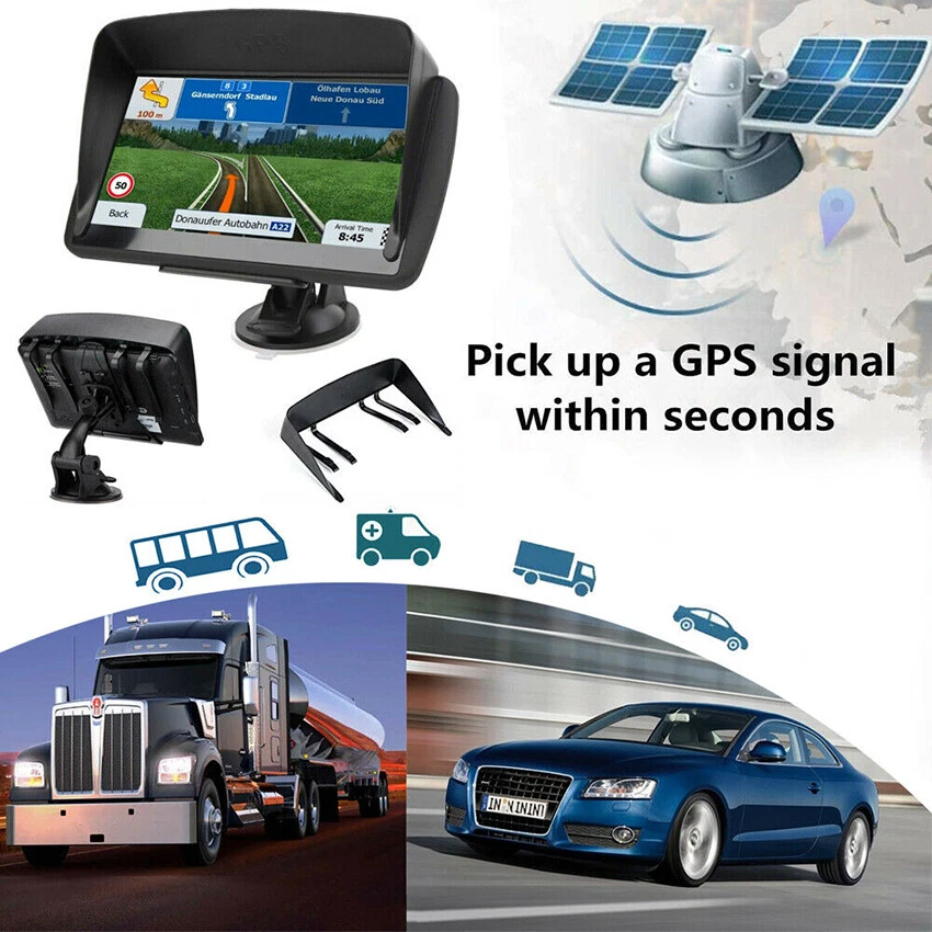 GPS Navigation Touch Screen Device Truck 8GB 256MB Navigation High Speed for Car - Image 2 of 4