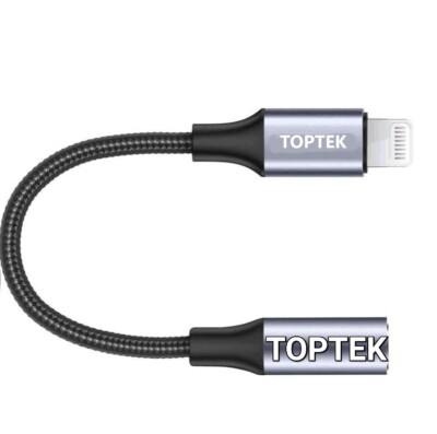 Adattatore Cavo Da Lightning A Jack 3.5mm Per IPhone, AUX, Per Auto E Cuffie, UK, Nuovo