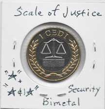 Ghana 1 Cedi 2022 Scales of Justice. Bimetal with Security Feature UNC Withdrawn