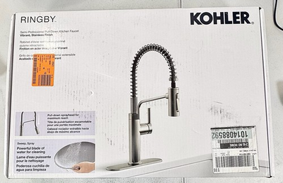 #ad #ad KOHLER RINGBY R38633 LVS Semi Pro Pull Down Kitchen Faucet Vibrant Stainless $159.95