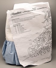 Herrschners Jessica Ruffled Pillowcase Pair Stamped Embroidery Standard Queen