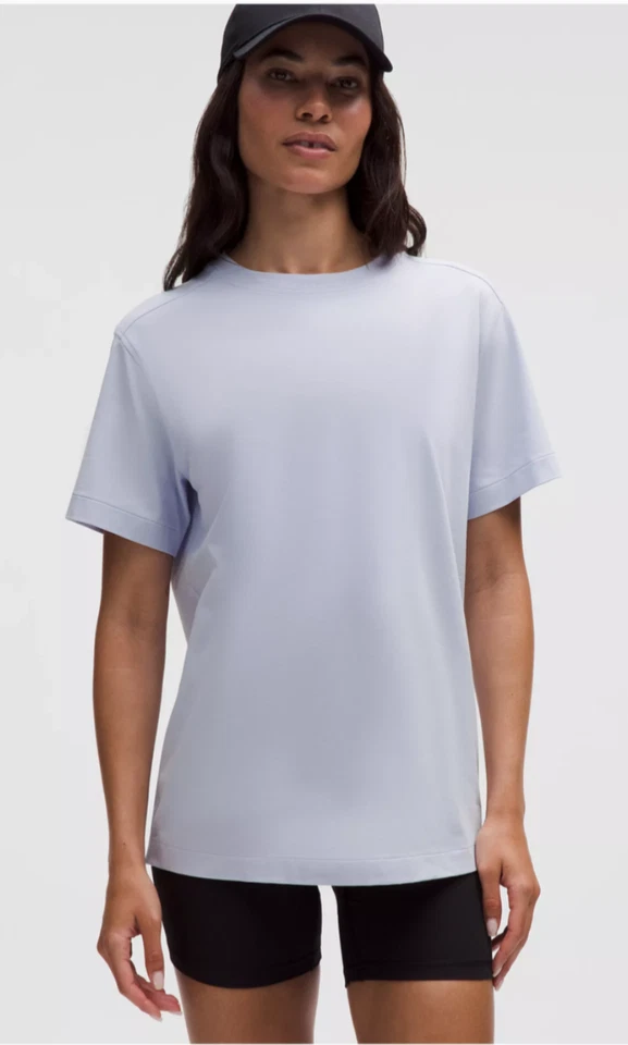 Camiseta Lululemon All Yours Algodón Orgánico Cuello Redondo Mediana M, Nueva Con Etiquetas Azul Sereno Foto 2 de 4