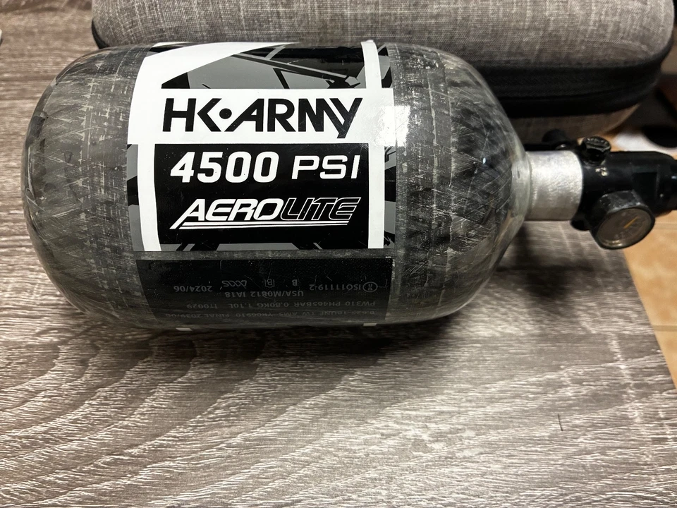 Marcador de paintball Black Planet Eclipse 180R con estuche y tanque HPA ligero Foto 4 de 4