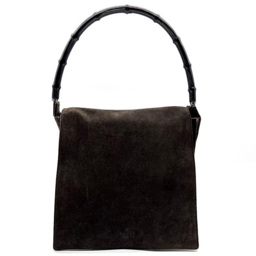 Gucci Bamboo Suede Handbag