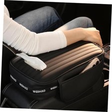 Car Armrest Cushion- Thick Padding 13x7.5x3.15 inch, Car Center Black-1PC