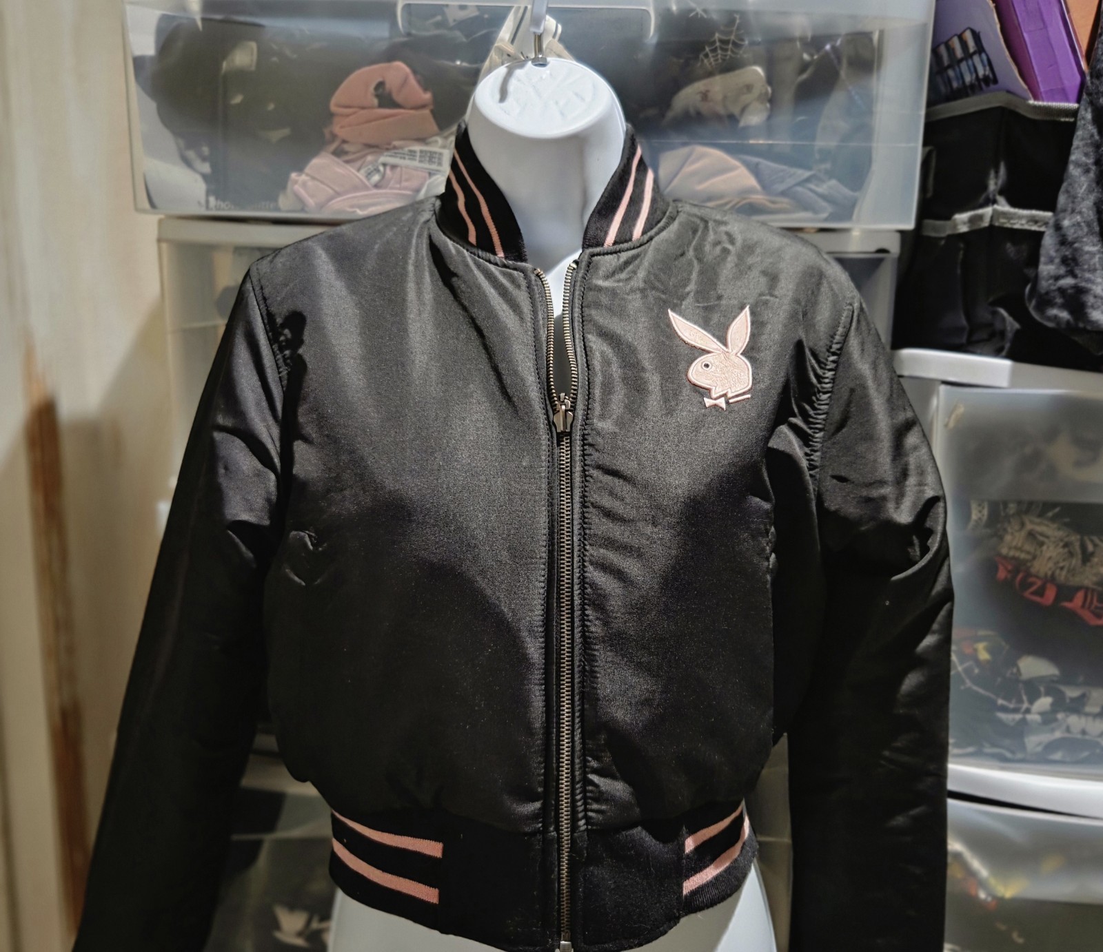Playboy Varsity Bomber Jacket! Reversible! Excell… - image 3