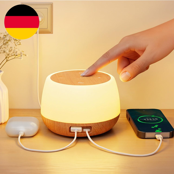 Görvitor Nachttischlampe Touch Dimmbar Mit 20W Ladefunktion, LED Tischlampe Mit-image