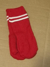 Adult Mittens Red White Stripe Gertex