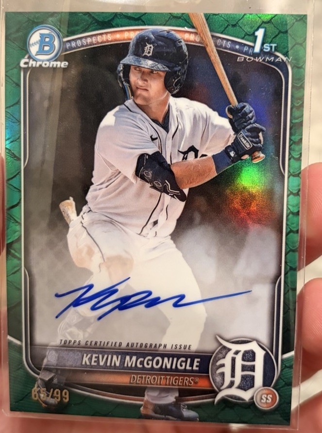 Kevin McGonigle 2025 Bowman #CPA-KM Chrome Prospect Auto 