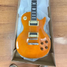 US Warehouse LP yellow electric guitar Flame maple top HH pickup mahogany body