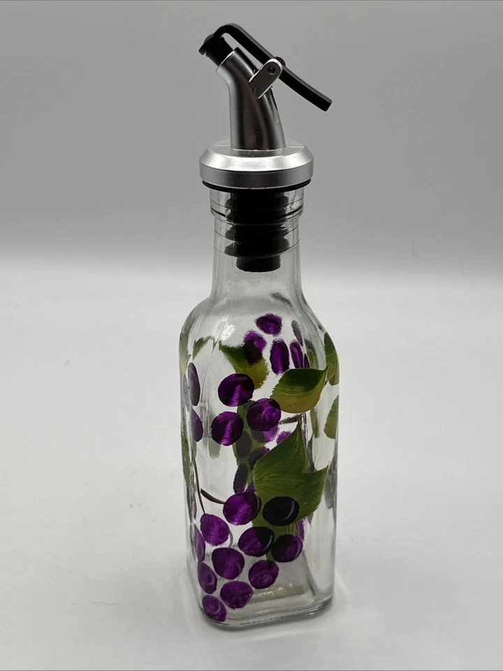 Grant Howard Glass Sunflower Oil & Vinegar Bottle 175 Ml  Grape Design - Image 4 of 4