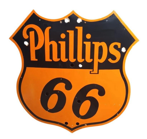 Phillips 66 neon skin porcelain enamel sign 48X48 inches diecut 4 feet ssp sign