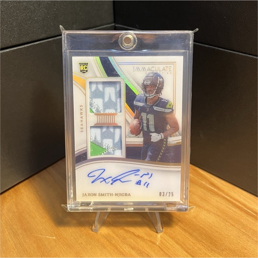 Jaxon Smith-Njigba Panini Immaculate Collection Immaculate Signature Patches Rookie #SPJSN Gold