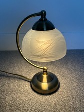 Maison Touch Dimmer Table Bedside Lamp Gold Brass Style Glass Shade Small Light