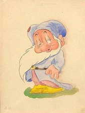 Adolf Hitler : Snow White and the Seven Dwarfs, Sleepy : Archival Art Print