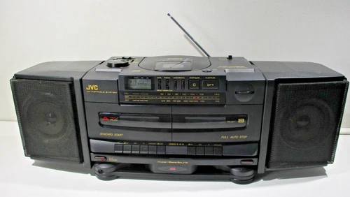 JVC PC-X110 Boombox Portable CD FM AM Dual Cassette VTG 1994 1990