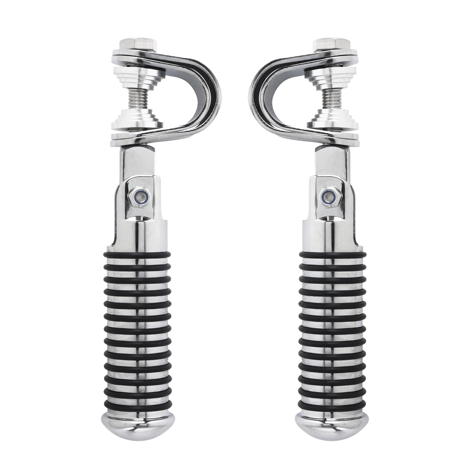 1Pair 1"-1/4" Crash Bar Folding Foot Pegs Fits For Harley Highway Engine Guards