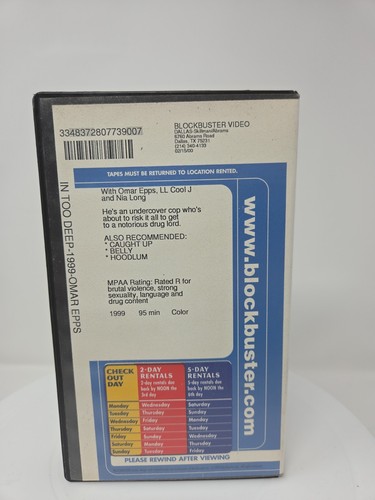 Blockbuster Rental Clamshell Case & VHS Tape - Dallas Texas - Movie: In ...