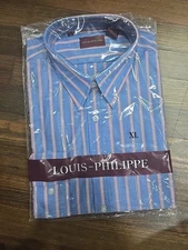 LOUIS-PHILIPPE LS BUTTON DOWN SIZE Large MENS SHIRT