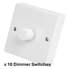 1 Gang 2 Way 400W Dimmer Switch x 10 Newlec Slimline Moulded NLSL8305/12