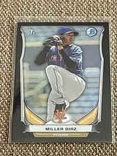2014 Bowman - Prospects Chrome Black Refractor #BCP97 Miller Diaz /99 (RC)
