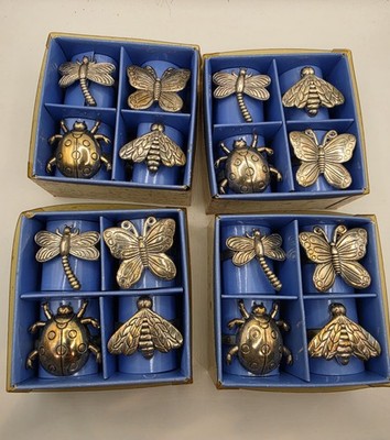 Vintage Studio Nova Garden Life Silver Plated Napkin Rings Set of 4