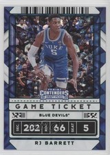 2020 Contenders Draft Picks Variation Game Ticket Green Explosion RJ Barrett 7ut
