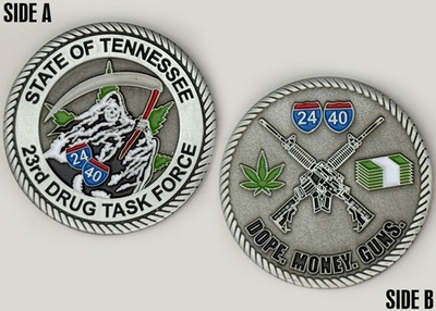 #ad Tennessee 23rd Drug Task Force quot;Dope. Money. Guns.quot; Challenge Coin 2#12 $35.99