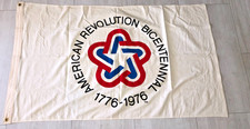 Vintage 1976 American Revolution Bicentennial Flag Huge Full Size 34"x 58"