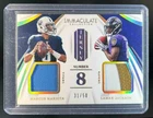 2018 Immaculate Lamar Jackson Marcus Mariota Dual Jersey Numbers Patch #/50