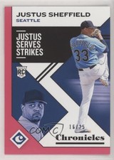2019 Panini Chronicles Pink 16/25 Justus Sheffield #43 0q3