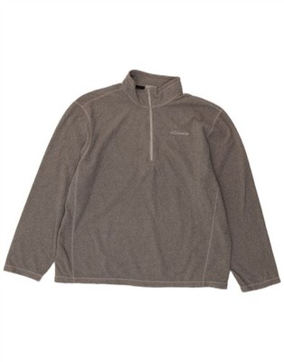 Columbia Herren Fleecepullover mit Reißverschluss am Ausschnitt XL grau Polyester AT07